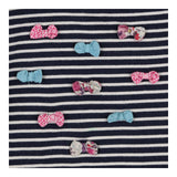 Blue Striped Bow Detail Long Sleeve
