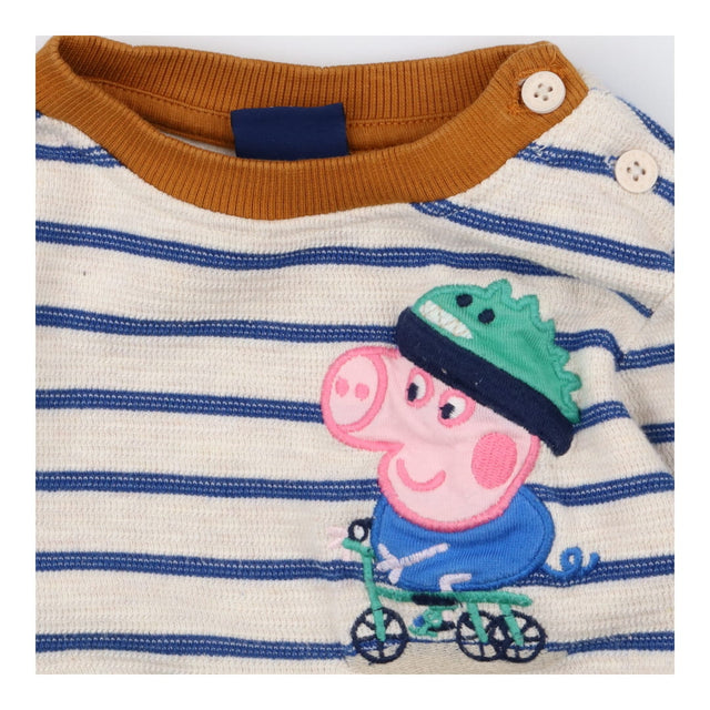 Sweater Cream Stripe George Pig and Dinosaur Scoot