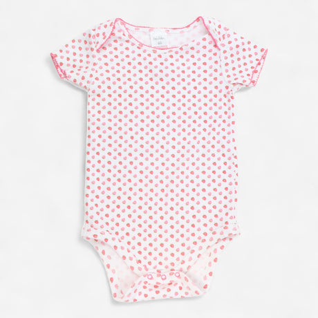 Bodysuit pointelle SS strawberries 