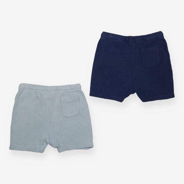 Jersey Ribbed Shorts Blues 2 Pack