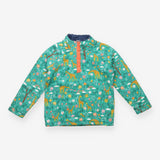 Snuggle fleece green giraffe in forest