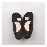 Black school shoes leather 2 velcro strap