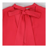 Pink Fluted Sleeve Bow Dress 