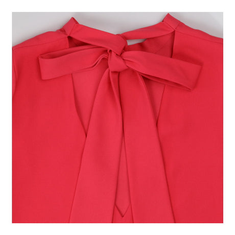 Pink Fluted Sleeve Bow Dress 