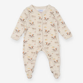 Sleepsuit cream cow print