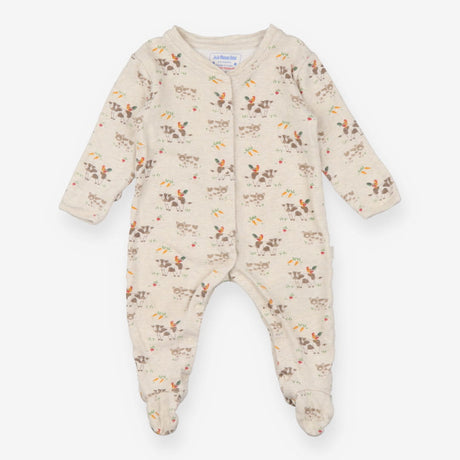 Sleepsuit cream cow print