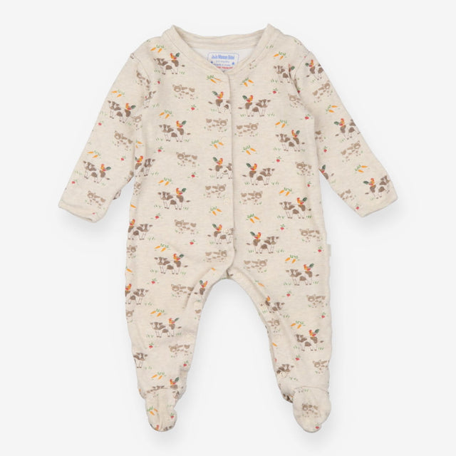 Sleepsuit cream cow print