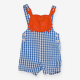 Blue Plaid Crab Romper