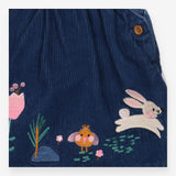 Pinafore navy cord rabbit