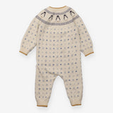 Romper Knit Cream Winter Wonderland Penguins
