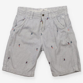 Shorts Blue Stripe with Surfing Appliques