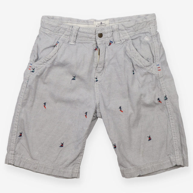 Shorts Blue Stripe with Surfing Appliques