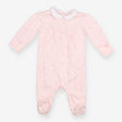 Pink Floral Collared Sleepsuit 