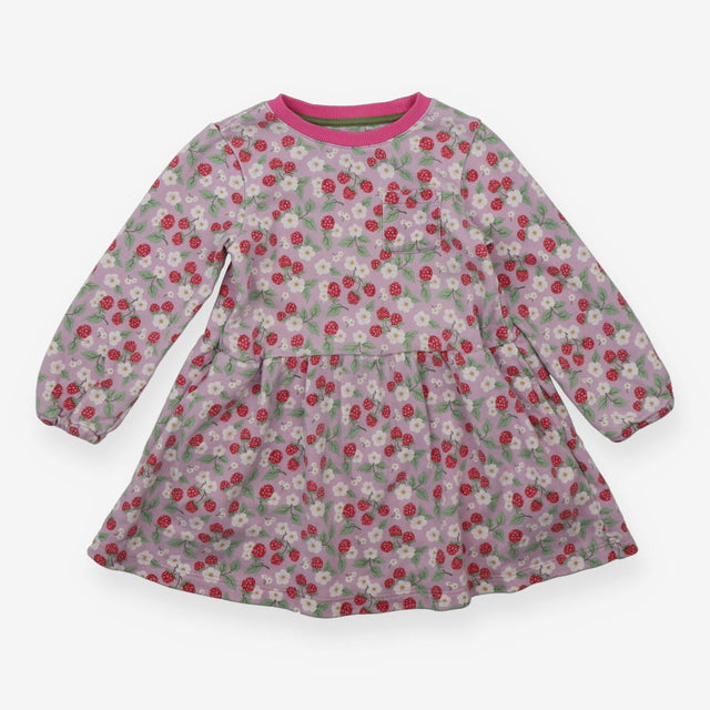 Sweater Dress Lilac with Raspberries and Flowers