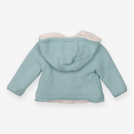 Cardigan Duck Egg Blue Fleece Lined 