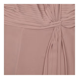 Dress Dusty Mauve Strapless Pleated Maxi Evening F
