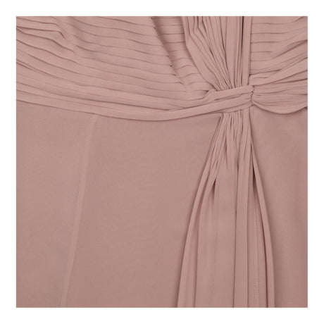 Dress Dusty Mauve Strapless Pleated Maxi Evening F