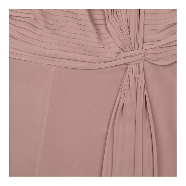 Dress Dusty Mauve Strapless Pleated Maxi Evening F