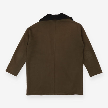 Jersey Long Line Jacket Green with Black Lining
