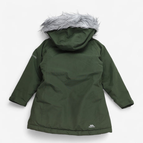 Parka Coat Khaki with Pink Fleece Lining