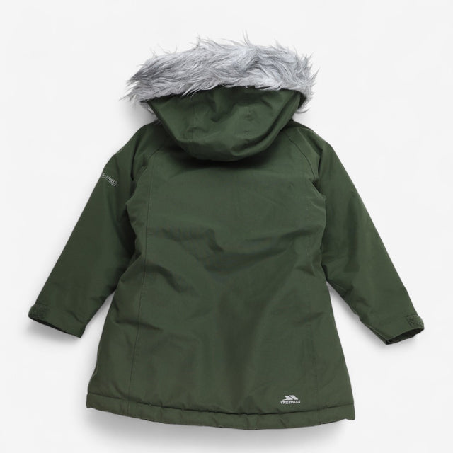 Parka Coat Khaki with Pink Fleece Lining