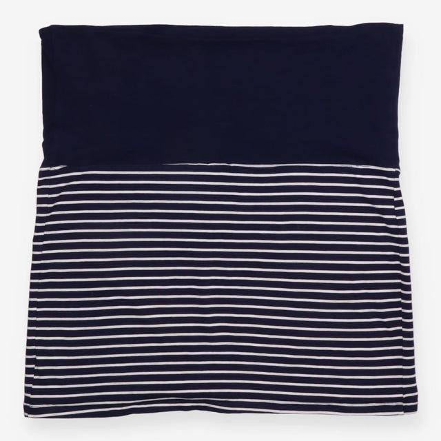 Maternity Skirt Navy White Stripe Over Bump