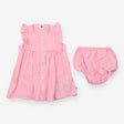 Woven Dress and Bloomers Pink and White Gingham Pr