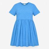 T-Shirt Dress Blue Organic Cotton Knee Length