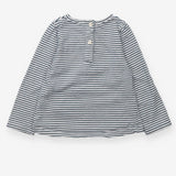 Baby T-shirt Long Sleeve Navy and White Stripe