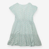 Green and Pink Floral Button Front Maternity Dress