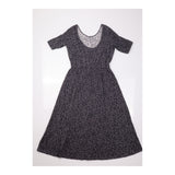 Jersey Dress Charcoal Grey Animal Print