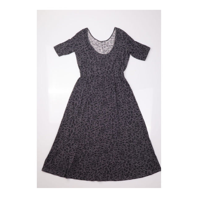 Jersey Dress Charcoal Grey Animal Print