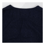 Navy Broderie Anglaise Cotton Tunic – Button Front