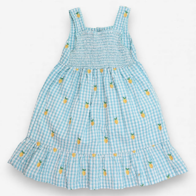 Blue And White Dress With Lemons 