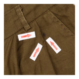 Olive Green 100% Linen High Waisted Ta