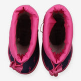 Wellies Blue with Pink Lighting Fleece Lined