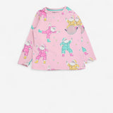 Pyjamas Pink with Disco Santa's
