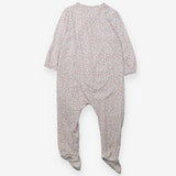 Sleepsuit white ditsy floral  Frill Wrap
