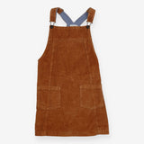 Pinafore Cord Brown with Blue Lining