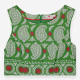 Sleeveless Green Woven Dress