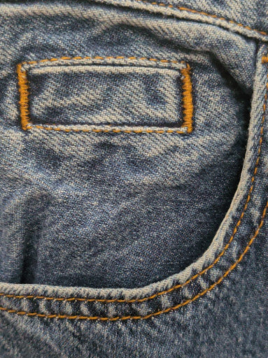 Wide Leg Acid Wash Blue Jeans