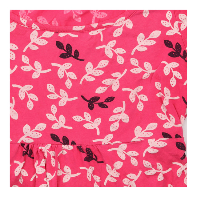 Pink Leaf Print Maternity Tunic with Waist Ties