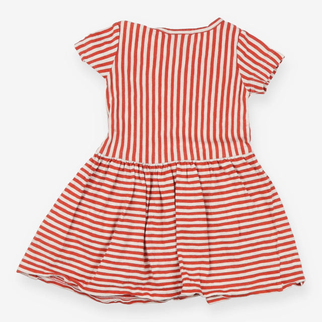 Dress Red Striped with Pockets