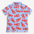 Towelling t-shirt blue with lobsters