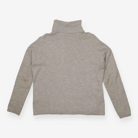 Roll Neck Cream Wool Sweater