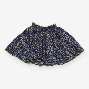 Skirt blue floral smock waist