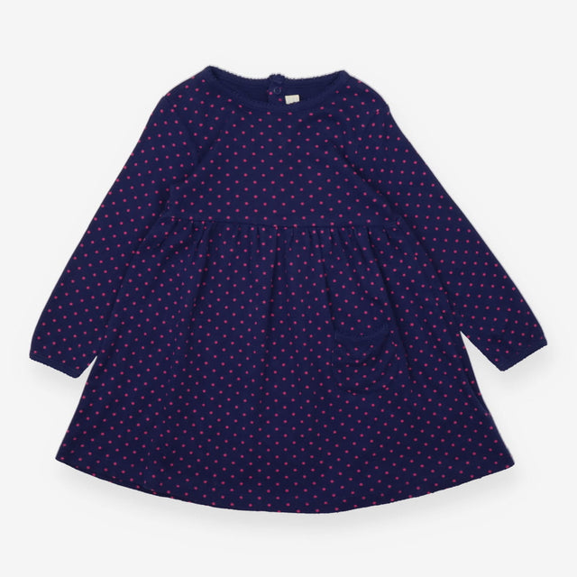 Navy Polka Dot Dress