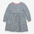 Dress Long Sleeved Green Forrest Flowers