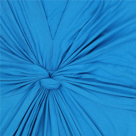 Bright Blue Knot Front V-Neck Viscose Maternity Dr