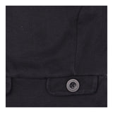 Dress Black Short Sleeve Tailored Button Detail Kn